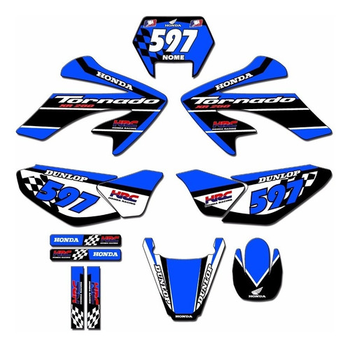 Kit Adesivo Gráfico Para Xr250 Tornado Tor-08 Personalizado