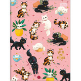 Caderno Brochurinha 1/4 Capa Dura Purrfect 80 Folhas Tilibra Cor Rosa