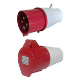 Clavija Y Enchufe Industrial Aereo Roja 3p+t 32a 220v - 440v