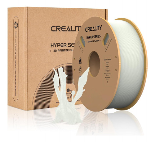 Creality 3d Filamento Impresión Hyper Pla 1.75mm 1kg, Blanco