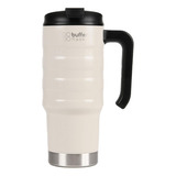 Vaso Termo Termico Buffer Acapulco 24 700ml Acero Inoxidale Frio Y Calor Color Crema