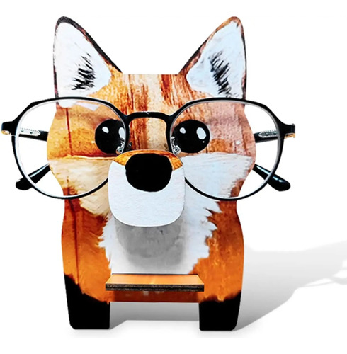 Soporte Para Gafas Lentes Perrito Perro Madera Mascota