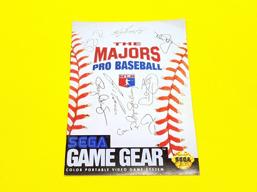 Manual The Majors Pro Baseball Sega Game Gear *original*