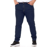 Calça Jeans Masculina Skinny Plus Size Cintura Alta C/ Lycra