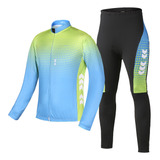 Conjunto De Jersey De Ciclismo, Conjunto Térmico Largo, 4d,