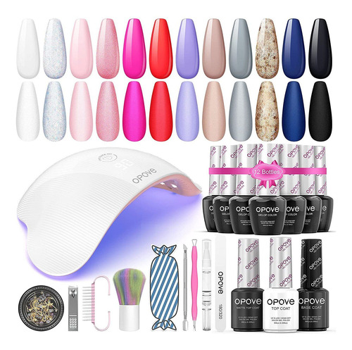 Kit Esmalte De Uñas Gel Con Uv Gel Luz De Uñas Set Li...