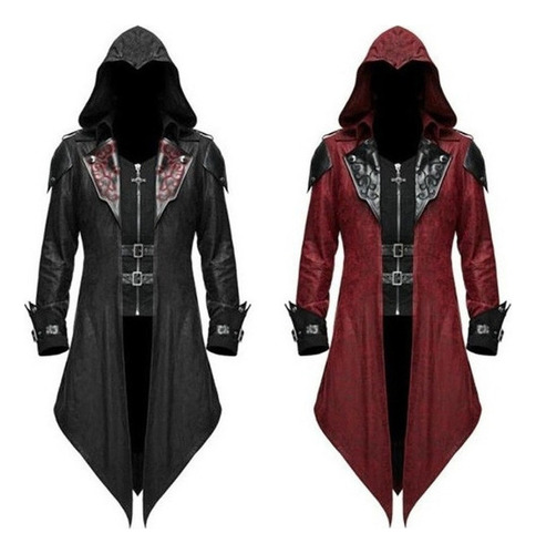 Jaqueta Com Capuz Assassin Creed Cosplay Estilo Gótico