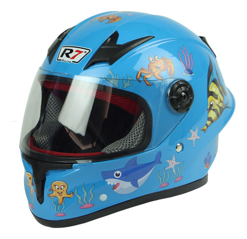 Casco Para Moto Junior R7 Racing R7-506 Astronauta