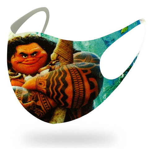 Máscara Reutilizável Tipo Ninja Do Filme Da Moana 1 Unidade