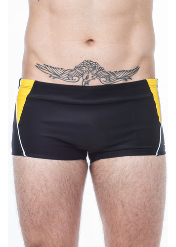 Sunga Elite Proteção Uv 50 Masculino - Preto E Amarelo