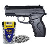 Pistola Pressão Gas Co2 Wg C11 Polímero + Esferas Aço 4,5mm