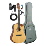 Violão Folk Strinberg Sd201 Hcr Ns Black+bag+ Kit Completo