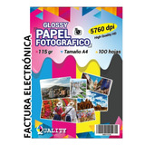  Caja De 20 Packs Papel Fotográfico Brillante Glossy 115 Grs