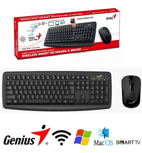 Combo Inalambrico Genius Smart Km-8100 Teclado + Mouse 