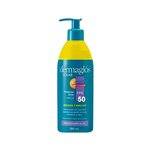 Protector Solar Dermaglós Fps 50 Resistente Al Agua X 380 Ml