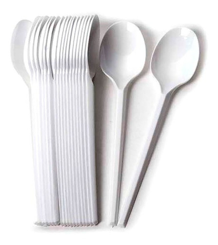 Cuchara Plastica Desechable, Servicio Cubiertos X50 Plastic