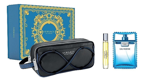 Set Caballero Versace Fraiche 3p Perfume 100 Ml Original Usa