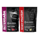 Kit: Whey Concentrado 1kg  + Beterraba 1kg