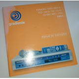 Catálogo Manual Instruções Karaoke Gradiente K40/3