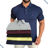 Kit 5 Camisa Masculina Camiseta Polo Premium Algodao Luxo