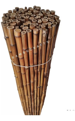10 Varas De Bambú Natural Pared Adorno Casa 1.5m /1cm Grosor