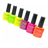 Kit 6 Esmaltes Kiss She Gel  Nail Designer Variados