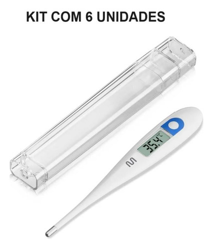6un Termômetro Clínico Digital Multilaser Saúde Branco Hc070
