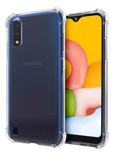 Funda Transparente Para Samsung Galaxy A01 + Devia Hidrogel