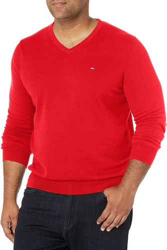 Sweater Tommy Hilfiger  Para Caballero Rojo