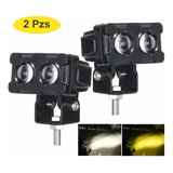 Faros Auxiliares De Leds Luz Blanca/ Ámbar Para Auto Y Moto