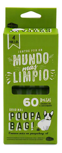 Poopa Bag Bolsas Biodegradables, Caja 4 Rollos