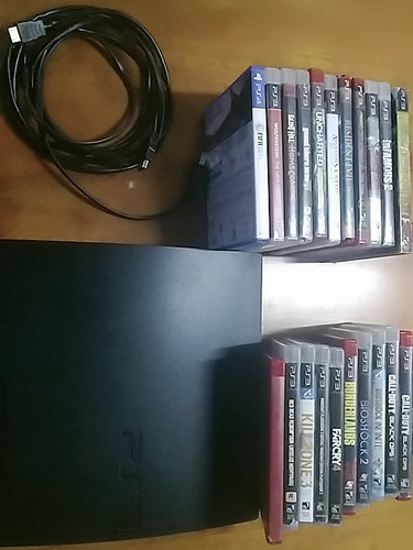 Playstation 3 Dos Joysticks Y Lote De Juegos Originales 