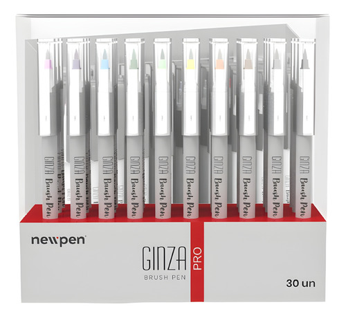 Caneta Marcador Newpen Brush Pen Ginza Pro 30 Cores