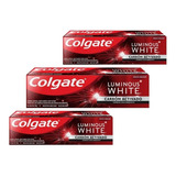 Crema Dental Colgate Luminous White Carbón Activado 3pz 75ml