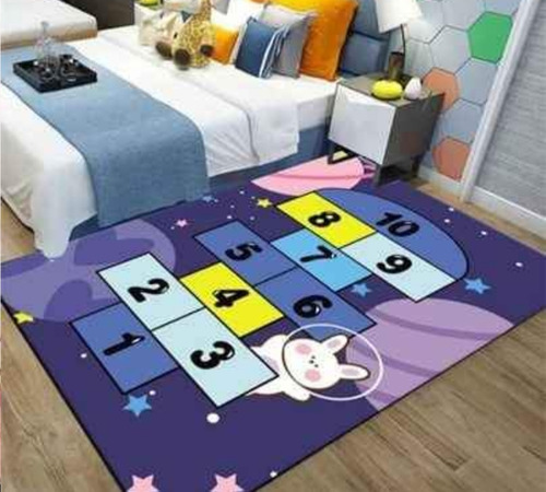 Alfombra Para Niños Tapete Didáctico Decorativo Poliester