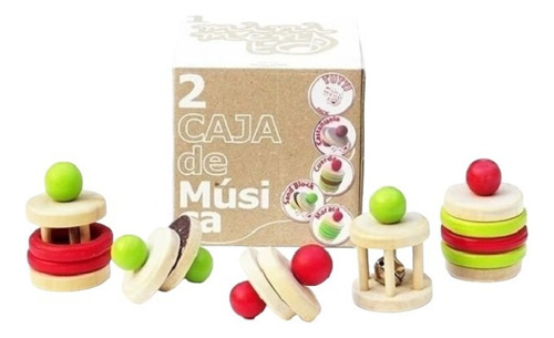 Kit Instrumentos Musical Pequeñas Sonoridades Bebes  Madera