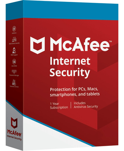 Mcafee Antivirus Internet Security 10 Dispositivos 1 Ano 