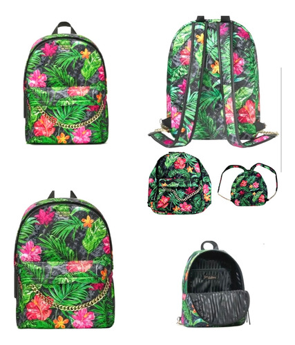 Victoria Secret Mochila Tropical Floral Paraíso 100-% Orig  