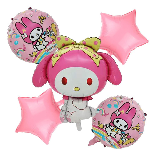 Kit 5 Globos Melody Decorativos Fiesta