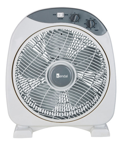 Ventilador Kendal Box 12 Kf-12b3 Con Timer Color De La Estructura Blanco Color De Las Aspas Beige