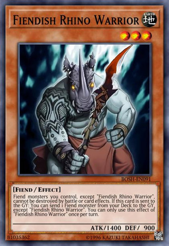 Fiendish Rhino Warrior - Rare        Bosh