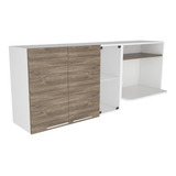 Gabinete Superior Viltex Avellana Y Blanco