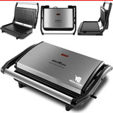 Grill Press Britânia Sanduicheira Preto Inox Misteira Grande Cor Preto/inox - Grill Britania Press Inox Antiaderente Compacto Prático E Eficiente 110v