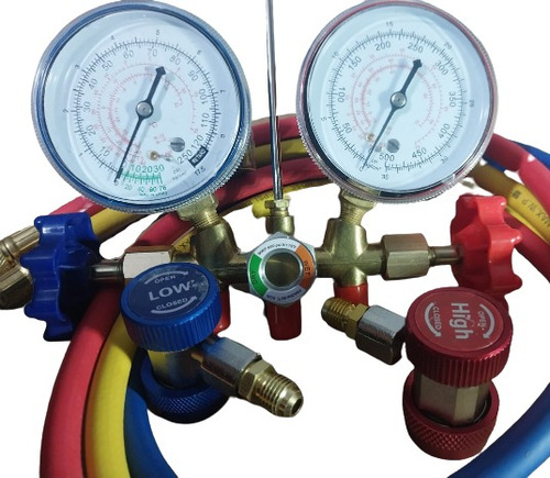 Manifold  Con Manómetros Para Gas Refrigerante R22 Y R134a