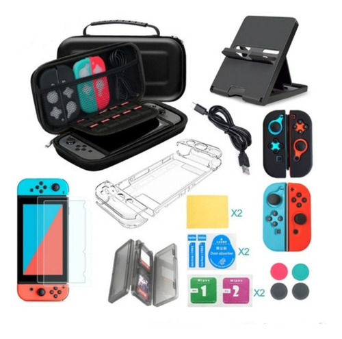 Kit De 25 Accesorios Funda Para Nintendo Switch Oled Estuche