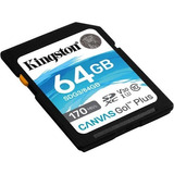 Cartão Memória Sd Xc Kingston 64gb Canvas Go Plus 170mb/s