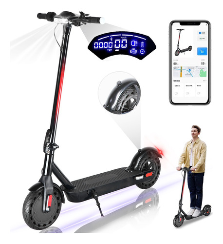 Scooter Eléctrico Patin Plegable 25km/h500w 8.5''lcd Con App