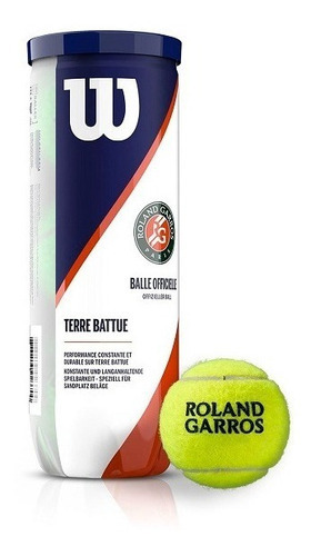 Tubo Pelotas Wilson Roland Garros Versión Clay 