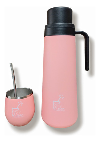 Set De Termo Mate Y Bombilla Pico Cebador 1l Rolan Termico