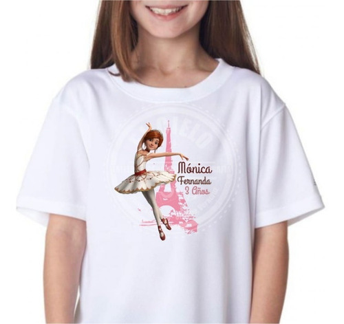 Playera Personalizada Ballerina Felicie Cumpleaños Fiesta